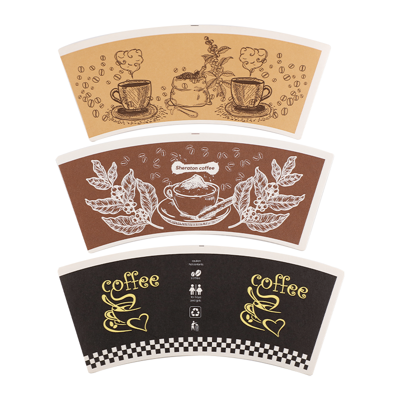 مروحة كوب من الورق الساخن مطلية بالبولي إيثيلين